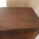Vintage mid century wooden curtain binder cabinet