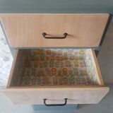 Vintage grey blue chest of drawers