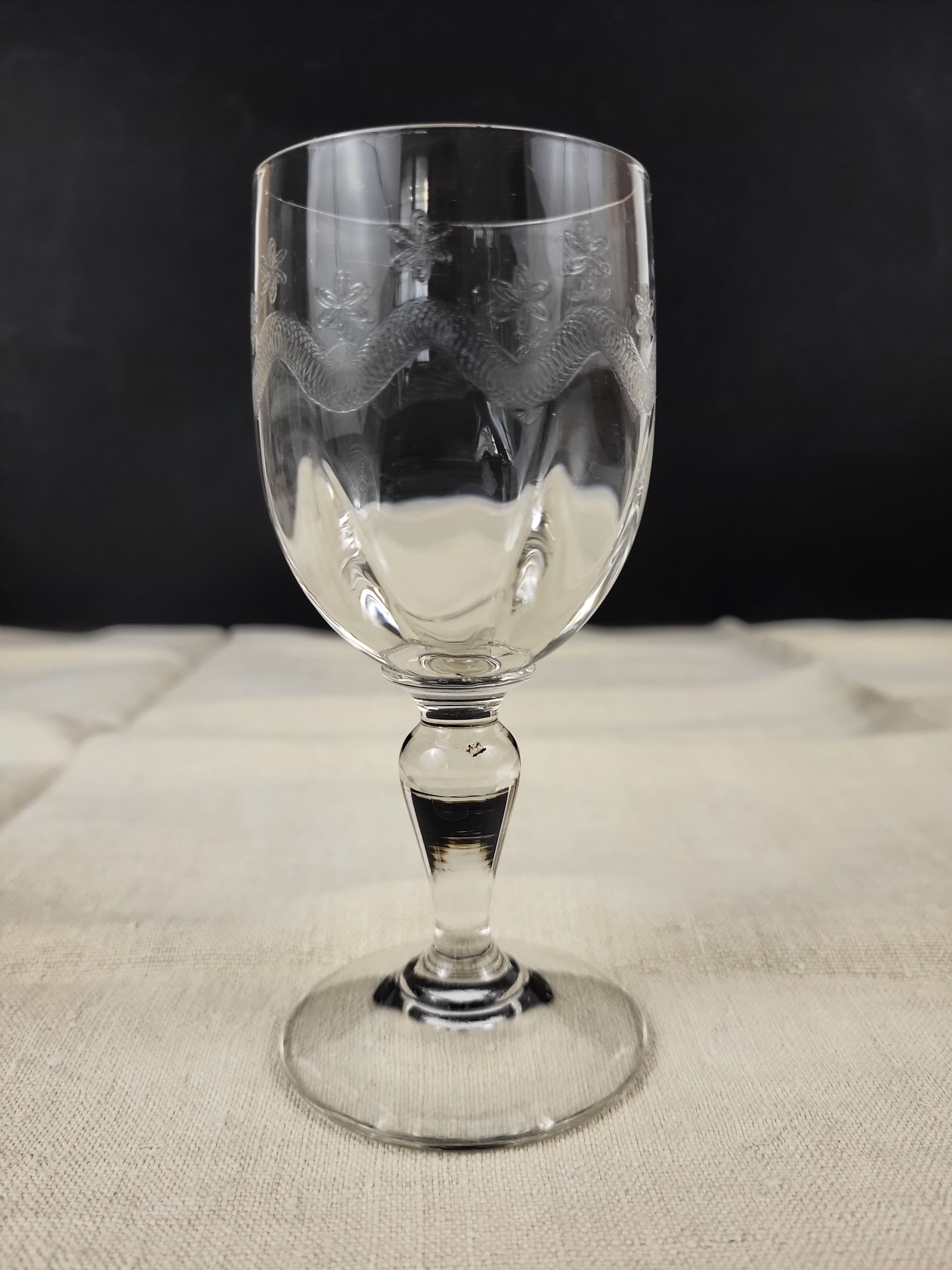Set of 6 wine glasses Meisenthal model Emma