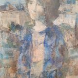 Oil painting on canvas signed daniel jaugey rêverie