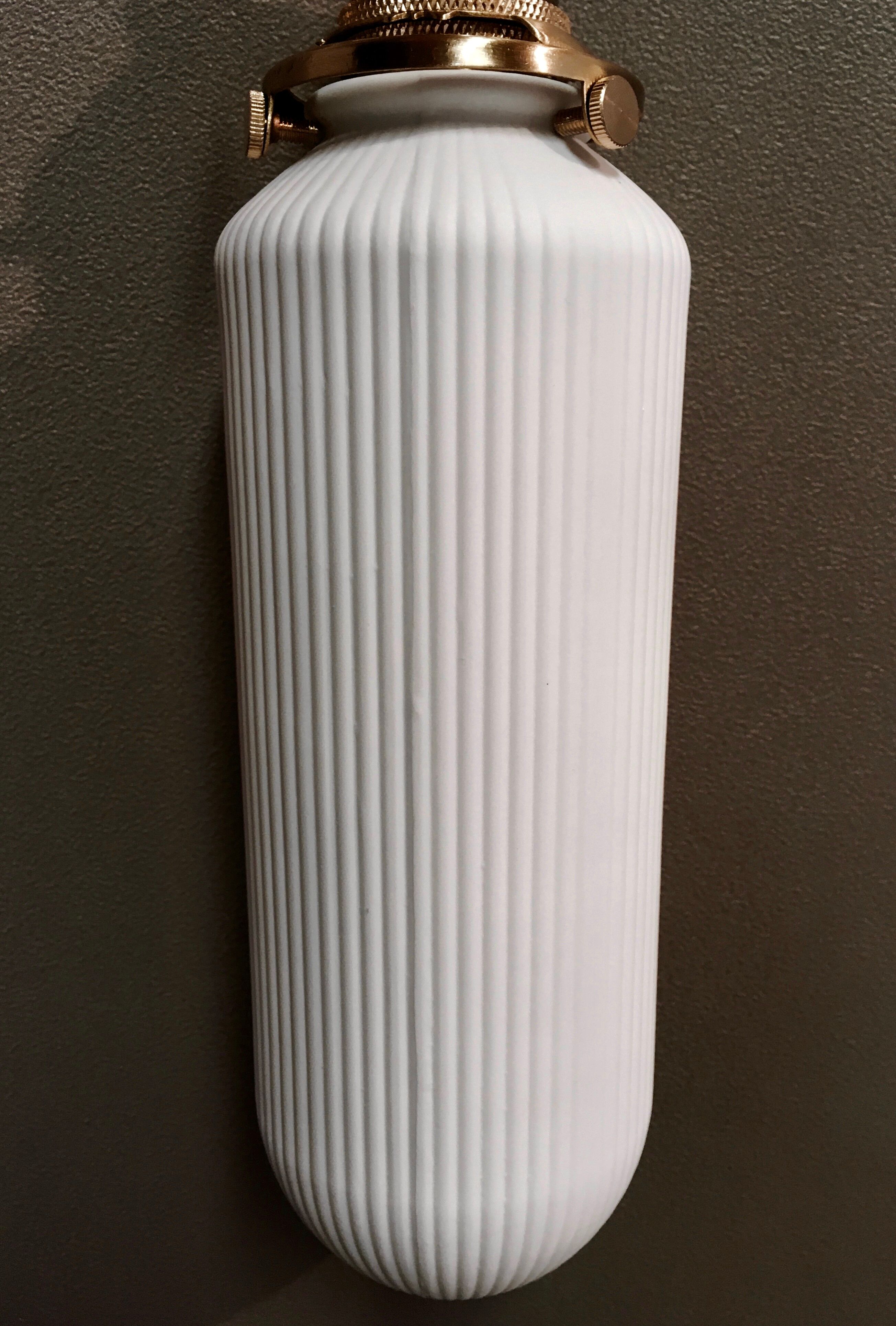 Suspension opaline glass and brass