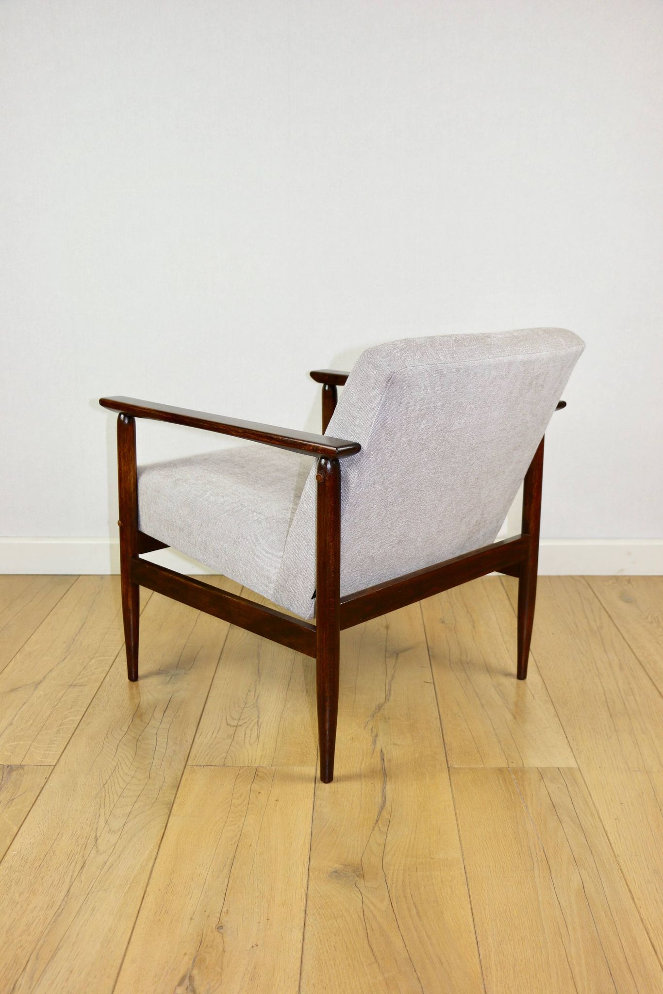 Fauteuil vintage Loft années 1970 marron clair - gris clair