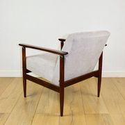 Fauteuil vintage Loft années 1970 marron clair - gris clair