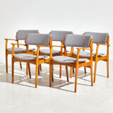 Model 49 oak armchairs by Erik Buch for O.D. Møbler