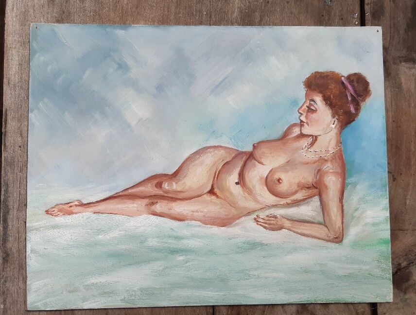 Female nude painting