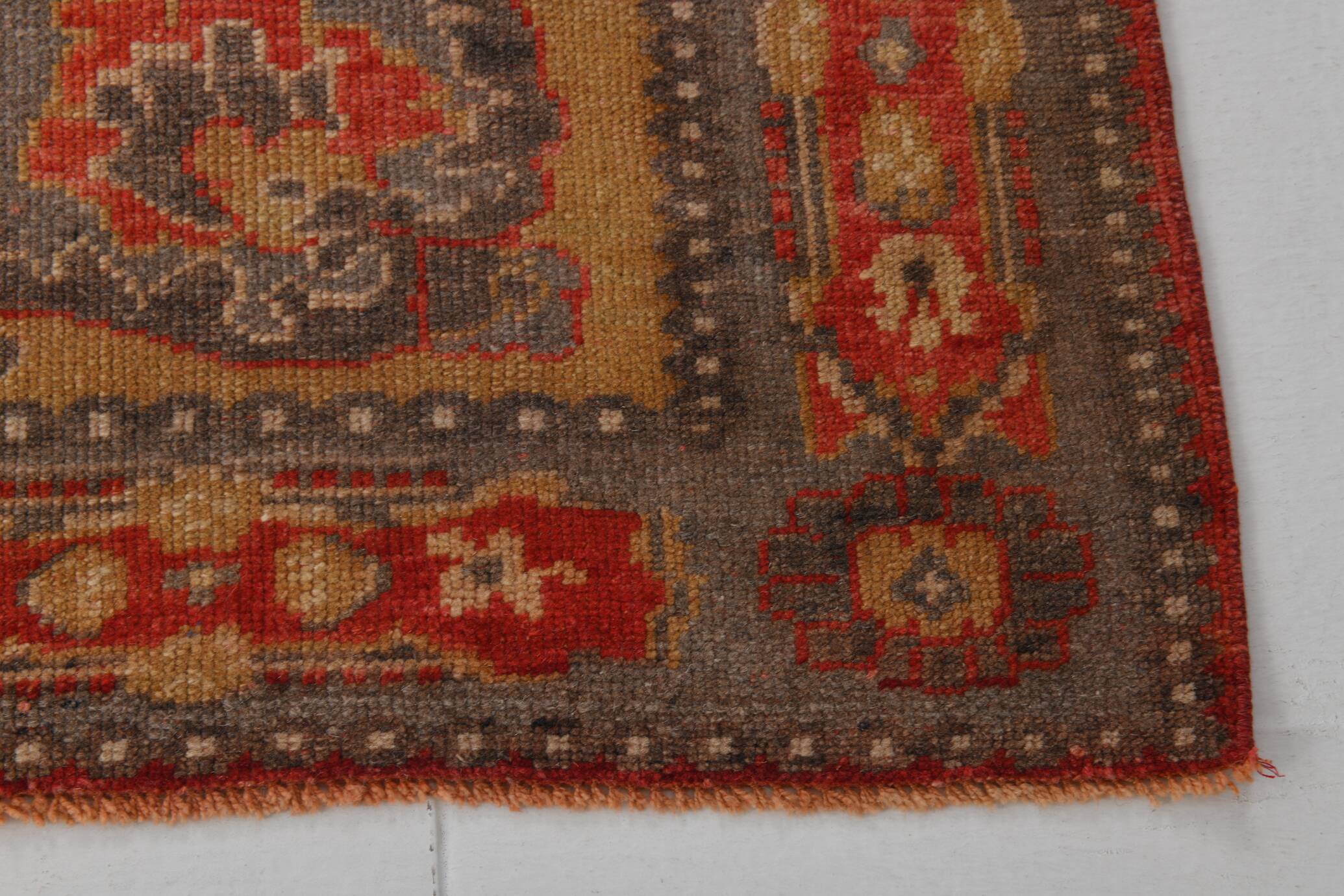 6X10 Vintage Red & Beige Made in Anatolian Turkish Vintage Rug, 184x296 Cm