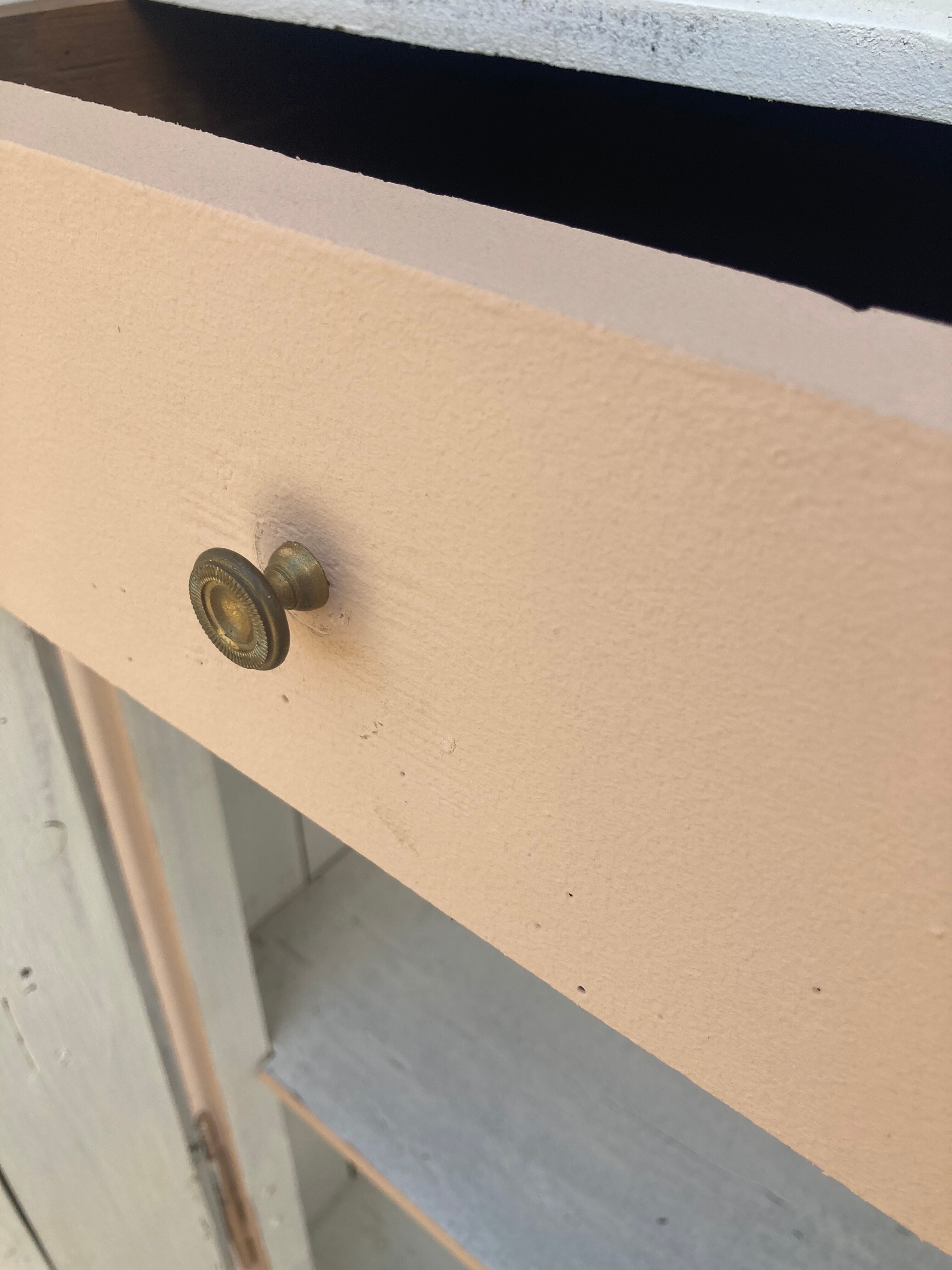 Painted cupboard made of solid wood