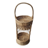 Vintage rattan bar trolley