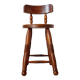 Antique chair - wood - oak - folk art - brutalist