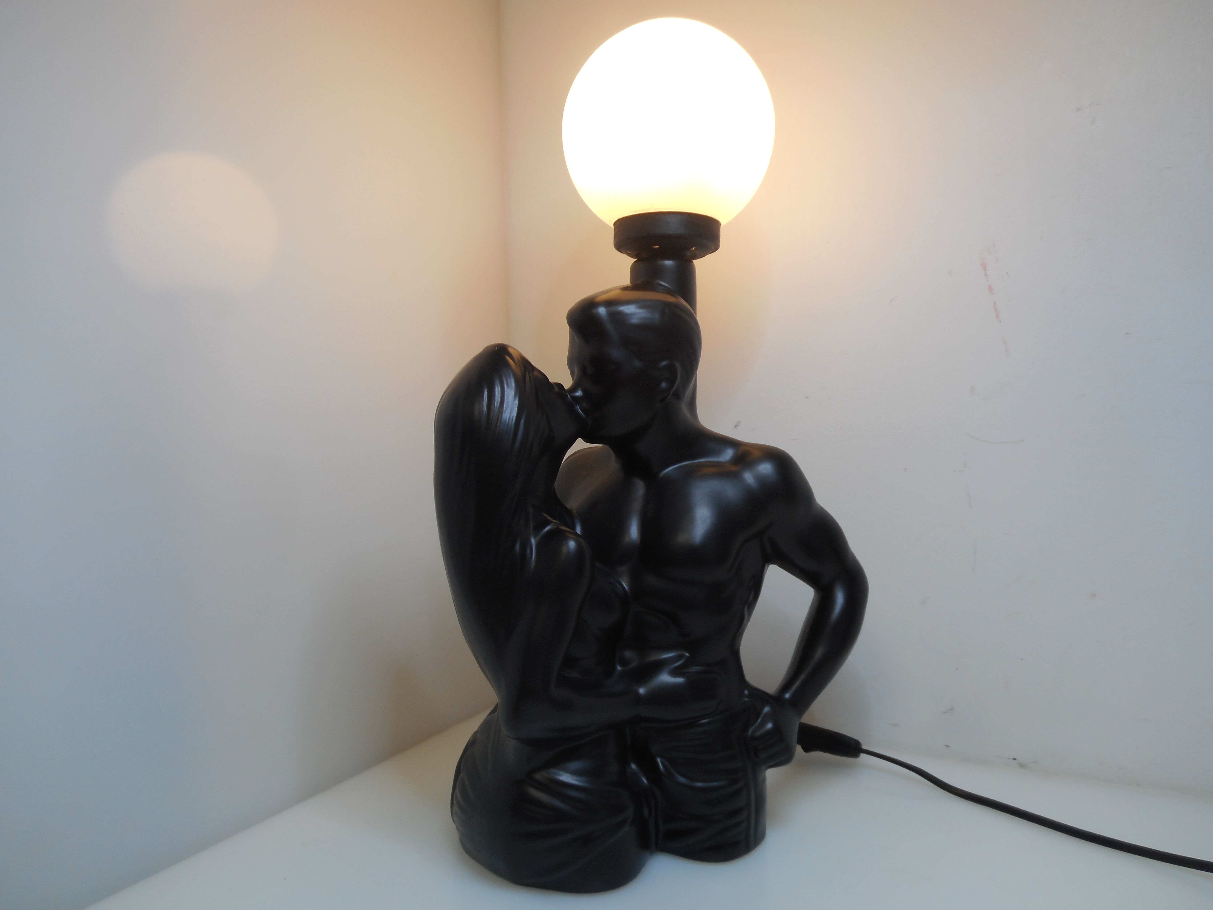 Lamp couple in love ceramic