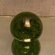 Boule sulfure presse-papier en verre teinté vert