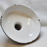 Pendant lamp industrial workshop lampshade in vintage black enameled metal