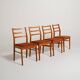 4 chaises de salle à manger scandinaves en teck