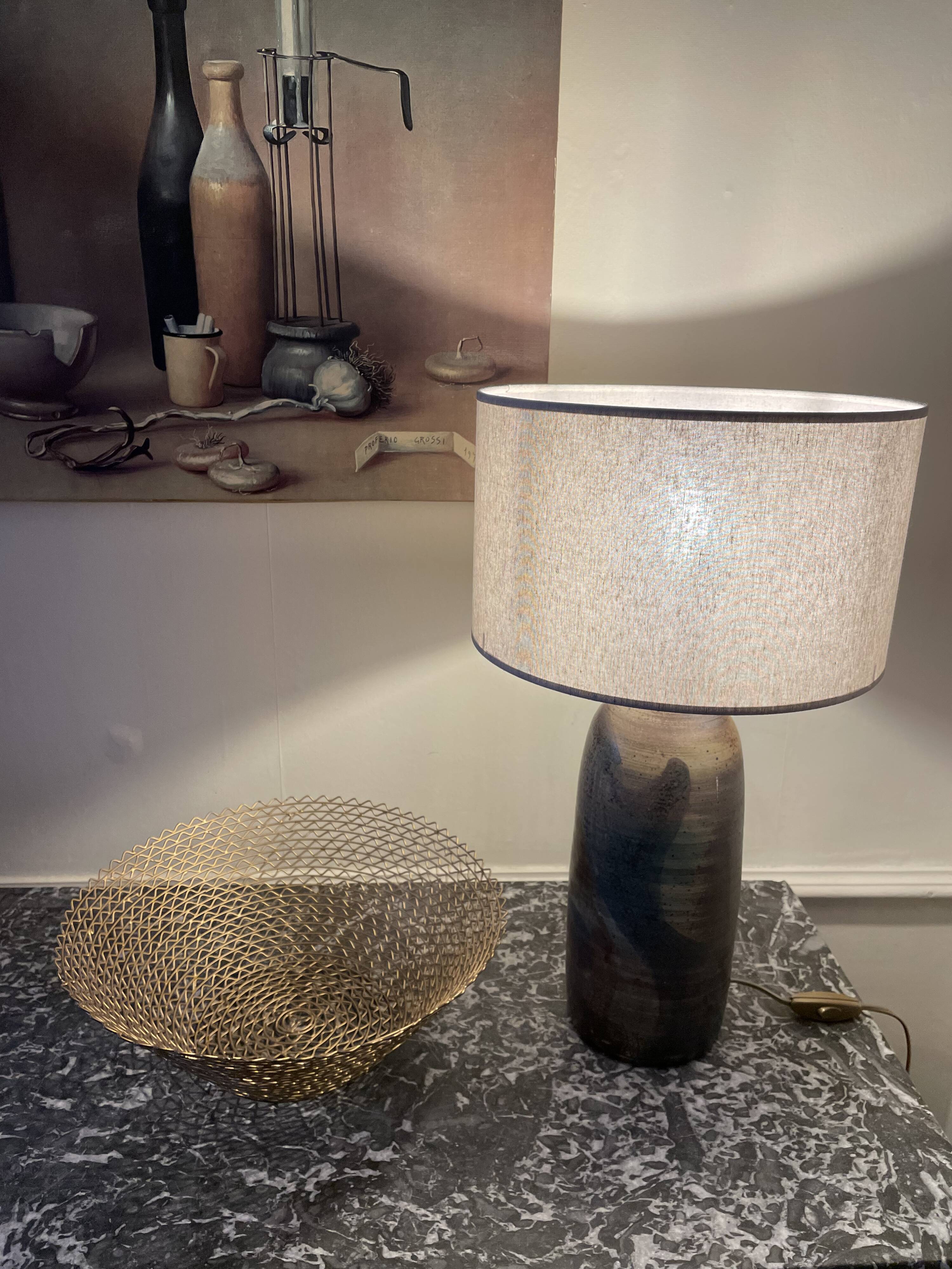 Lampe en grès vernissé