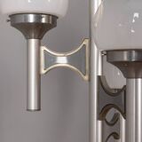 Lampadaire vintage années 70 à trois lumières en verre, design sciolari