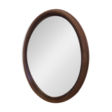 Vintage oval mirror with wooden frame