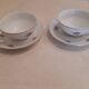 Breakfast set in white porcelain with floral decoration, 1930s.