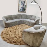 Fauteuil et canapé modulaire vintage arrondi Piccolino Walter Knoll