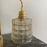 Baladeuse avec globe vintage en verre ambré