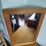 Miroir scandinave vintage en pin