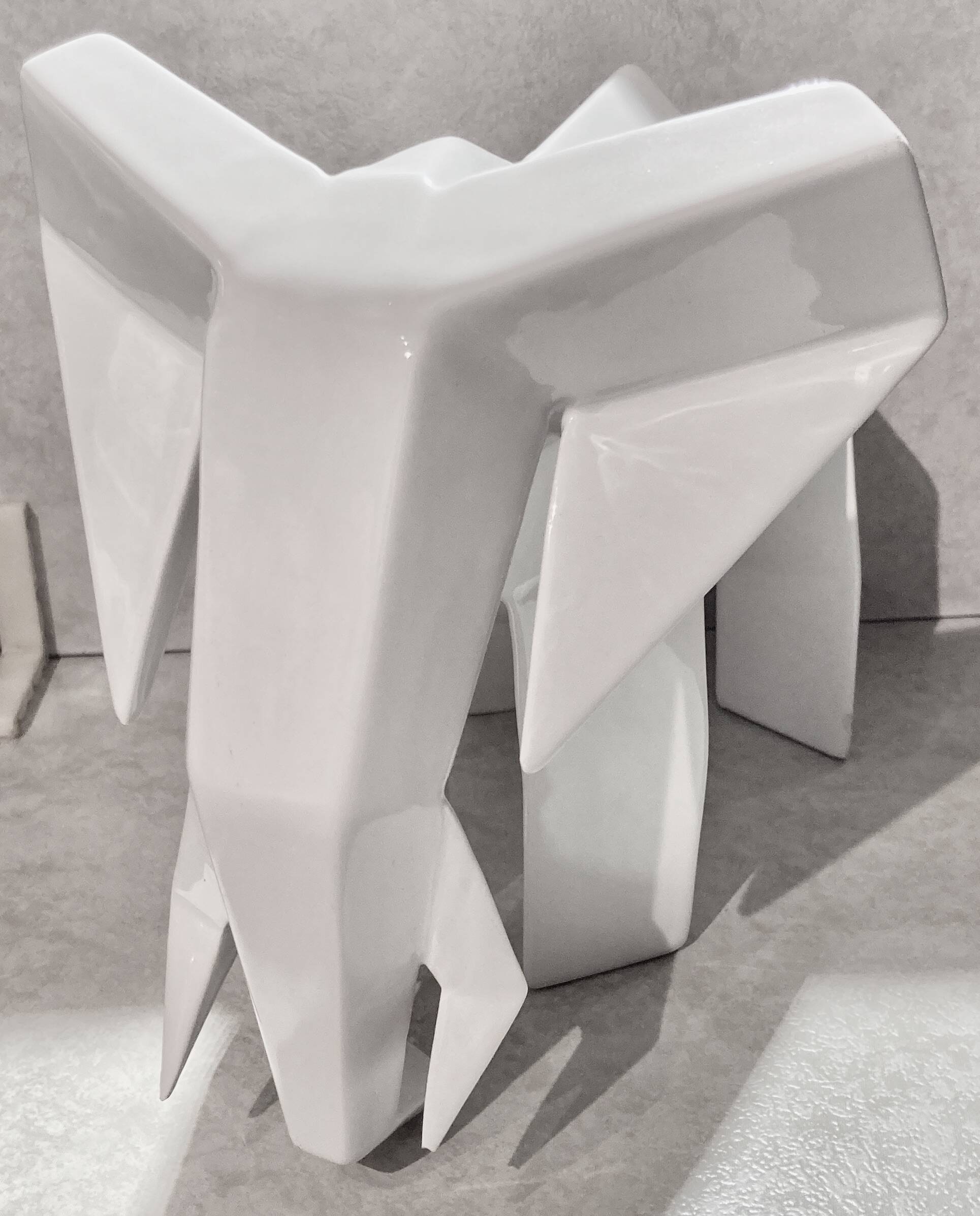 Cubist animal sculpture Ceramic elephant signed Rodrigo Solorzano