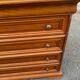 Louis Philippe low depth chest of drawers in solid wood with 4 drawers