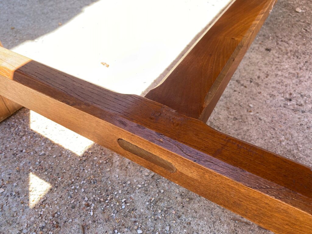 Solid oak dining farmhouse table 1980