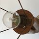 Vintage openwork wood lamp annees 60