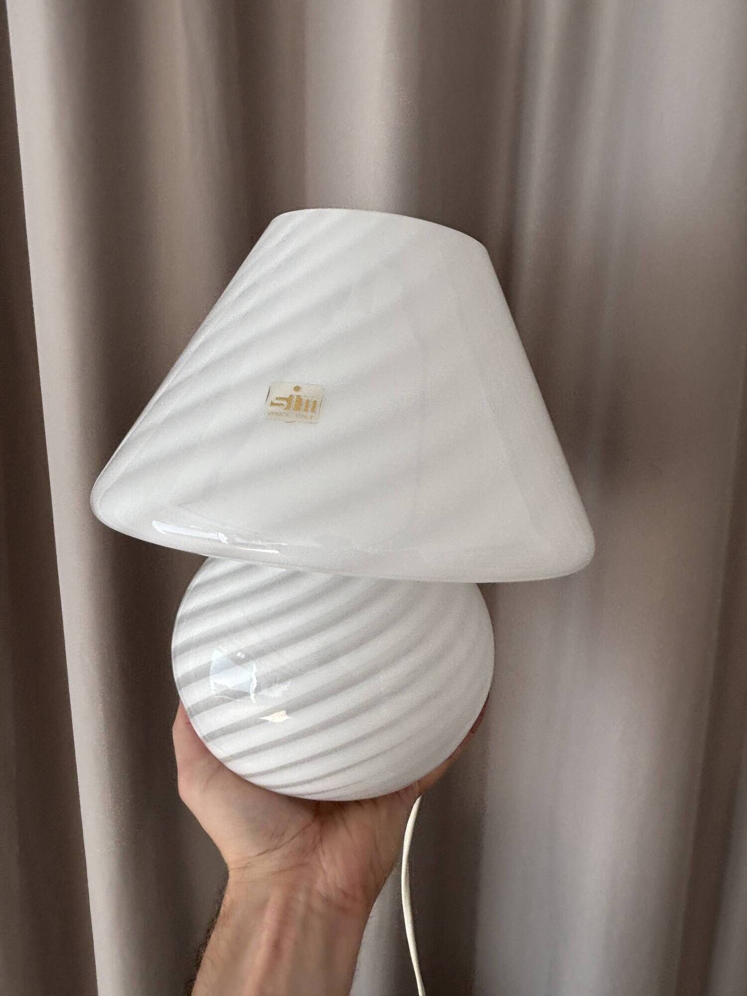 Vintage 1970s Italian Murano Swirl Glass Table Lamp – SIM Venezia