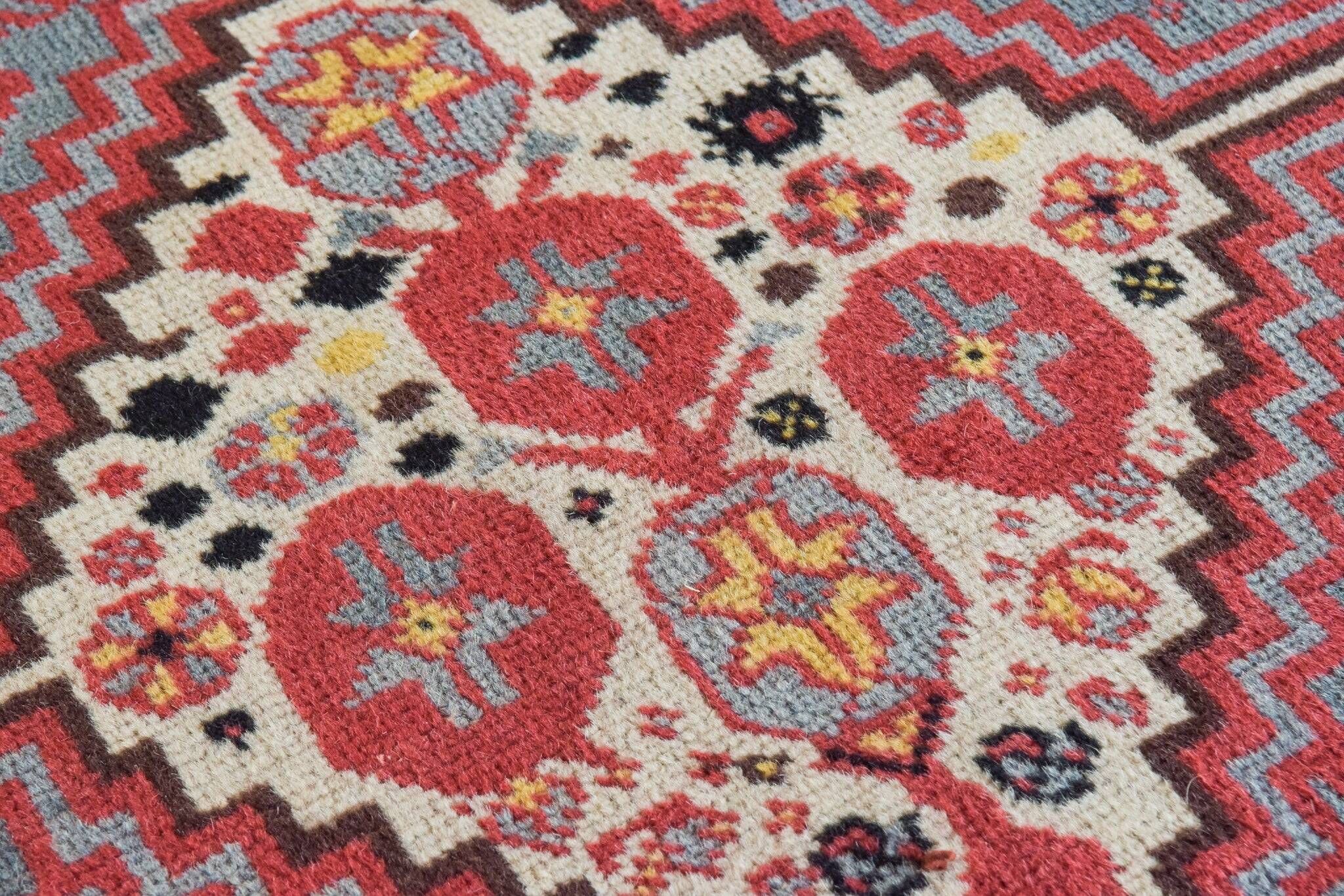Vintage - Tapis azerbaïdjanais tissé à la main