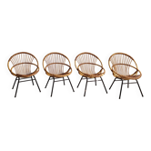 Vintage rattan armchairs