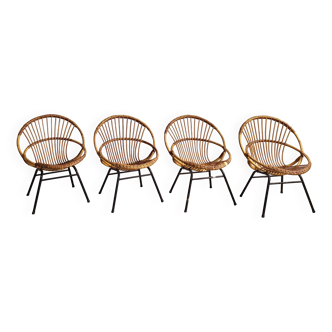 Vintage rattan armchairs