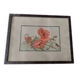 Watercolor bouquet of flowers, first half of the 20th century