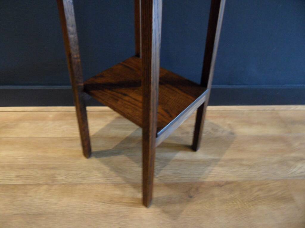 Antique oak plant table