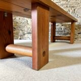 Solid pine coffee table / bench by Sven Larsson