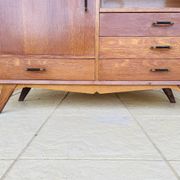 Oak storage unit, splayed legs circa 1950s