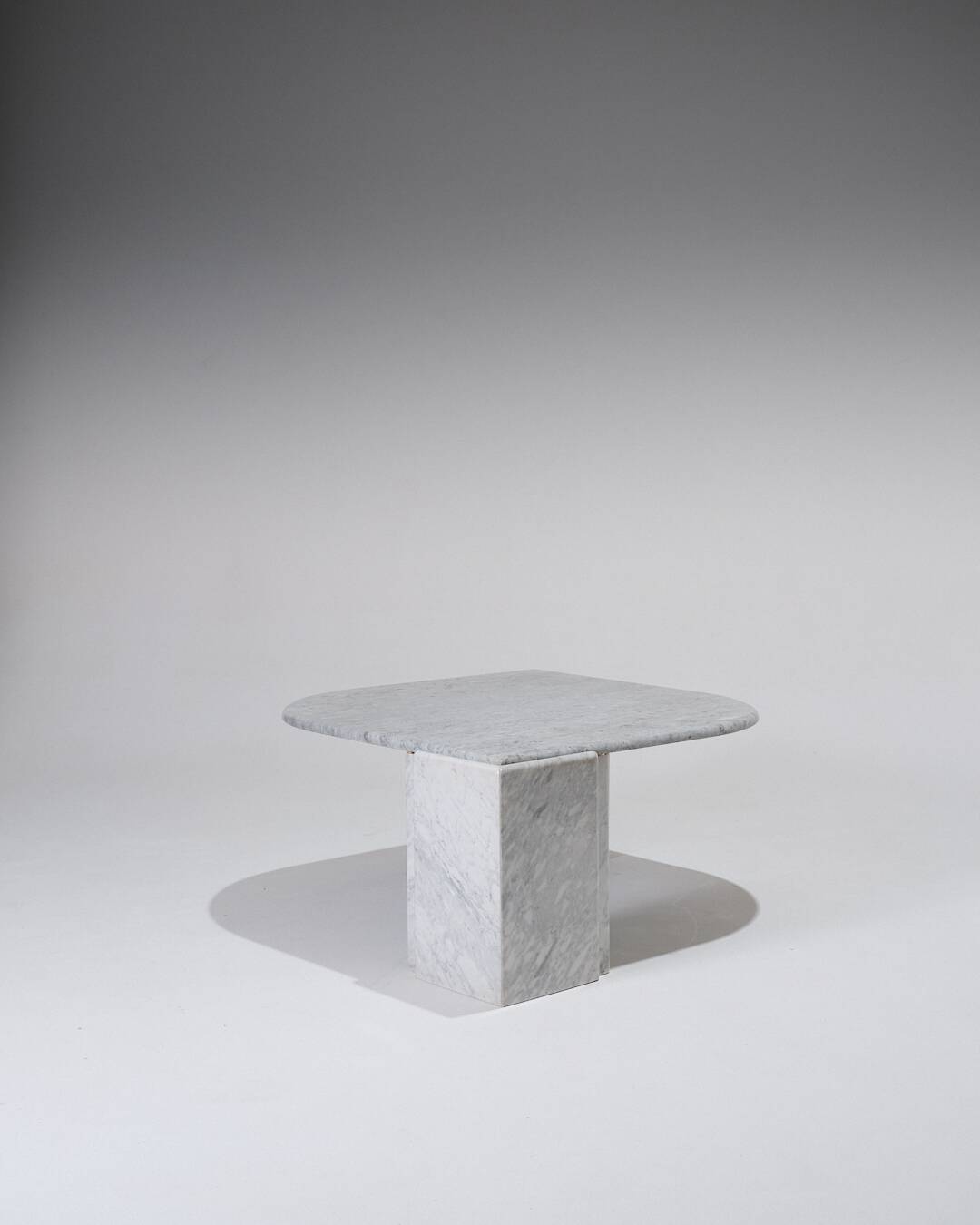 Gray Marble Drop-Shaped Coffee Table, 1980s