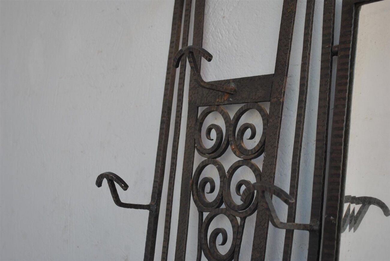 Mirror coat racks in wrought iron 1930 style Art deco