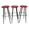 1950s bar stools in metal and skai brand sif
