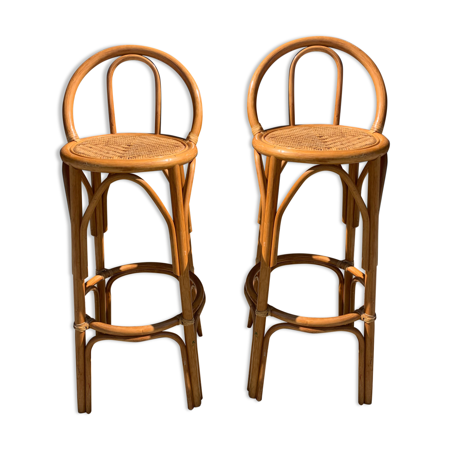 Rattan bar stools