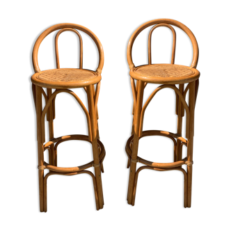 Rattan bar stools