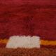 Minimalist burgundy cherry red shaggy berber rug