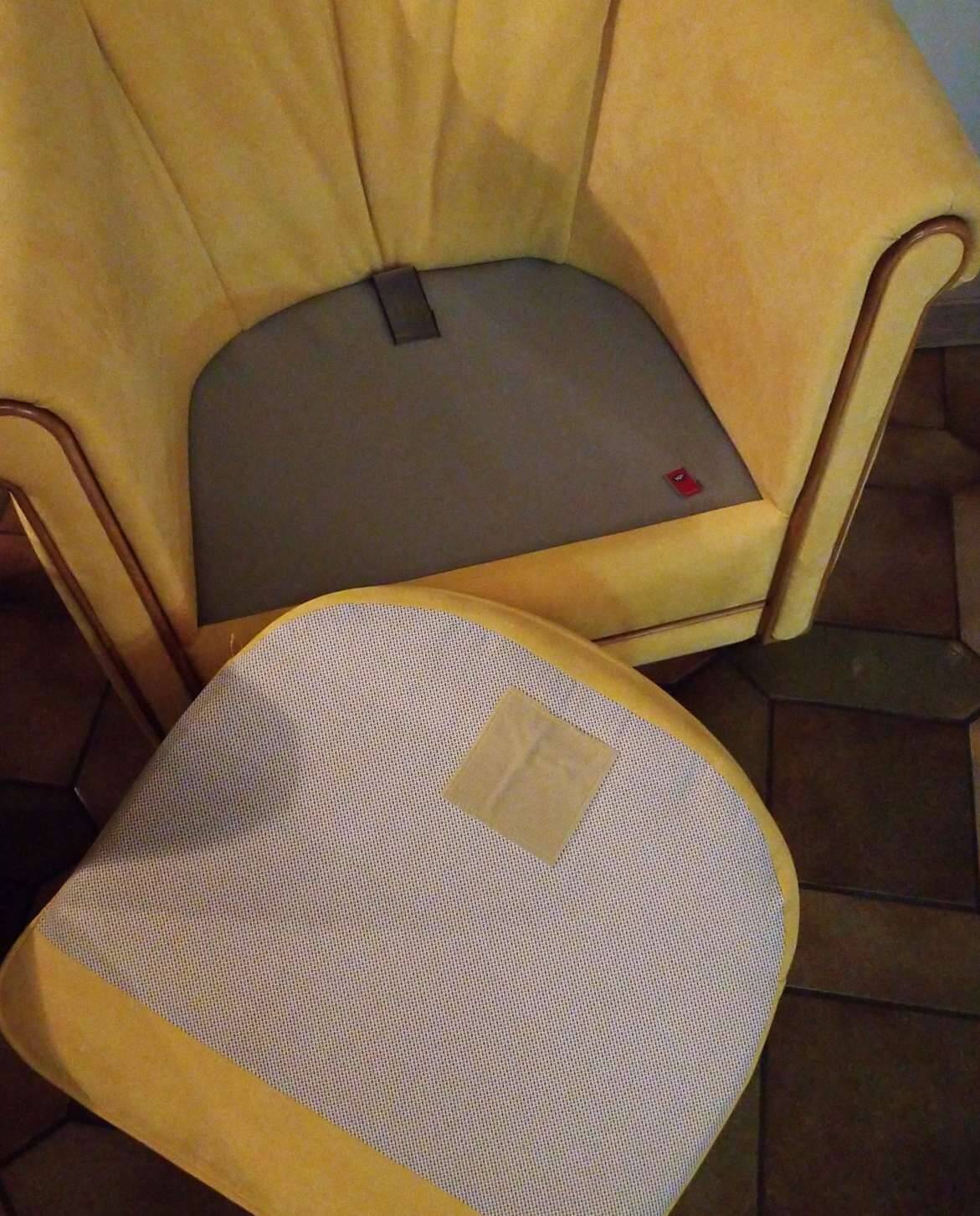Pair of yellow armchairs