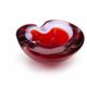 Red Sommerso Murano glass ashtray and pocket tray Seguso Murano 1960