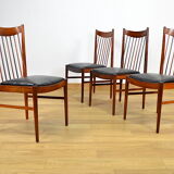 4 chaises danoises en palissandre de Rio Arne Vodder 1960