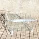Coffee table DESIGN Modernist glass and transparent plexiglass Lucite DAVID LANGE 75x50