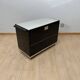 Art Deco Bar Cart in Black Lacquered Mahogany, Mirrored Glass & Chrome, France, 1930