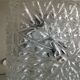Vintage 60-70s structured glass square ceiling light