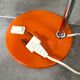Lampe de bureau métal laqué orange et chrome, vers 1970
