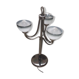 Vintage chromed metal table lamp used